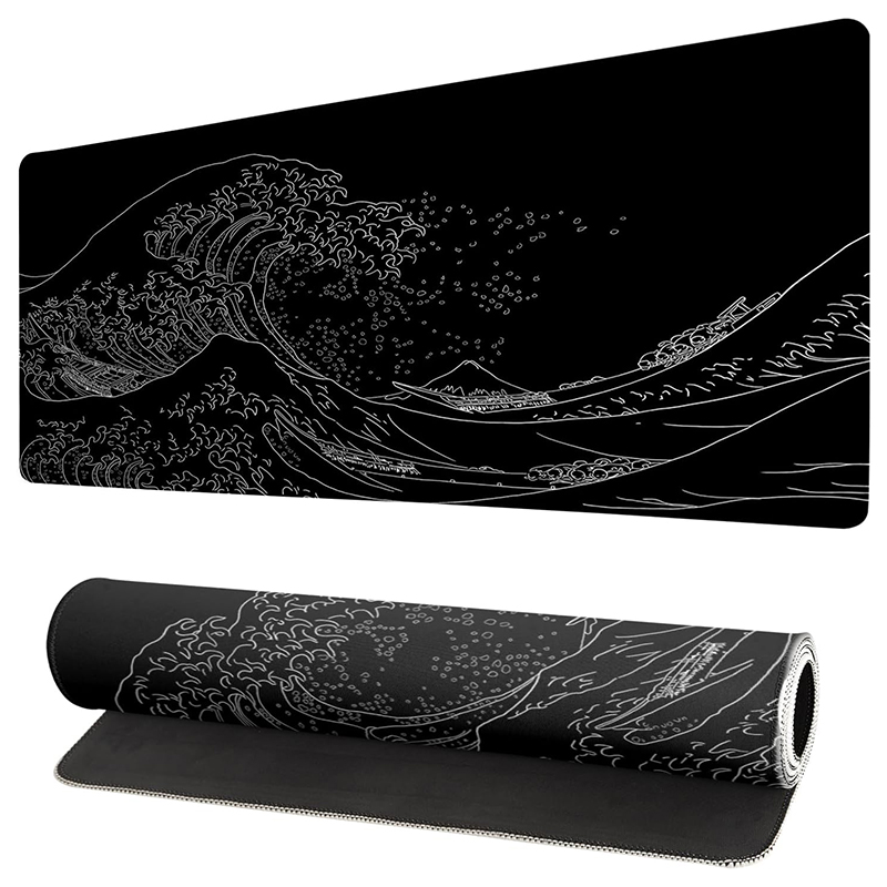 Japanese Sea Wave Large Mouse Pad