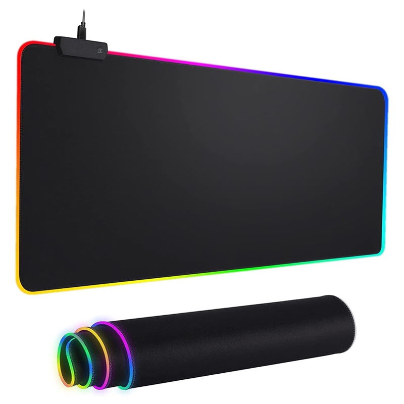 Large Black Gaming Led RGB Mouse Pad with USB