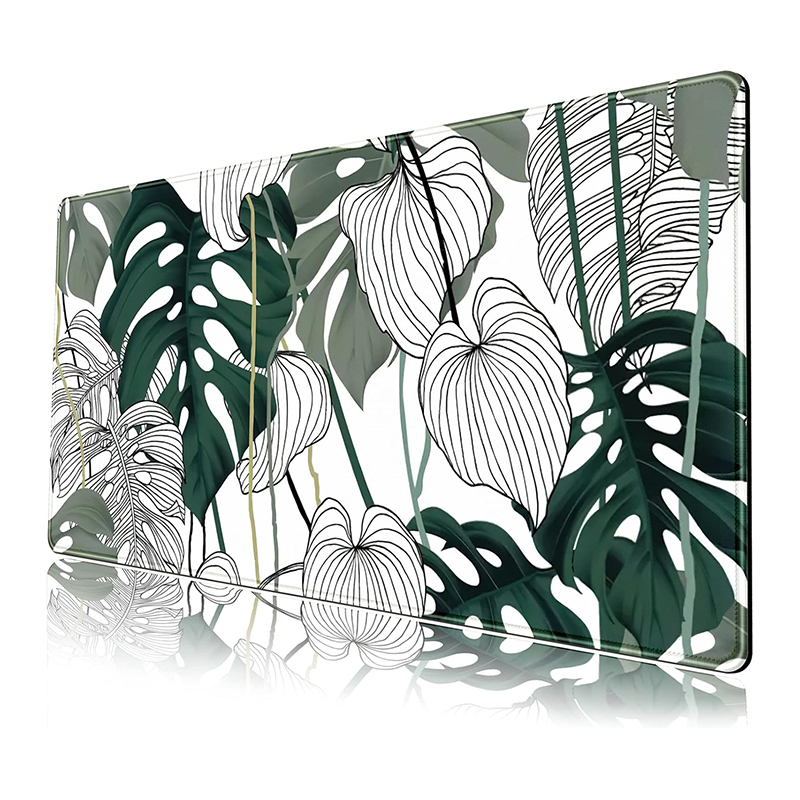Green Plant Leaf Large Full Desk Mouse Pad